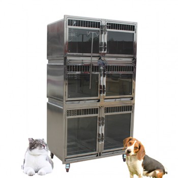 Veterinary Medical Cages Stainless Steel Dog Cages Oxygen Cage Veterinary icu Ch...